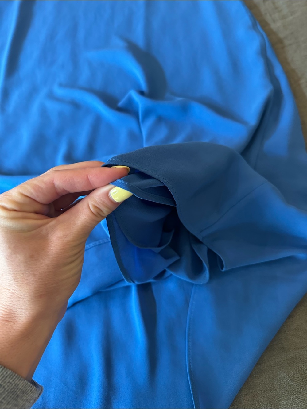 Babaton Blue Slip Dress with adjustable straps - Picture 5 of 10